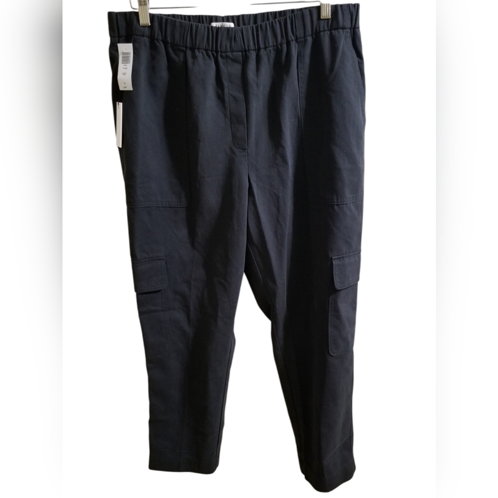 Babaton Women's Size 16 Black Titan Cargo Pants Silk Blend  NEW
